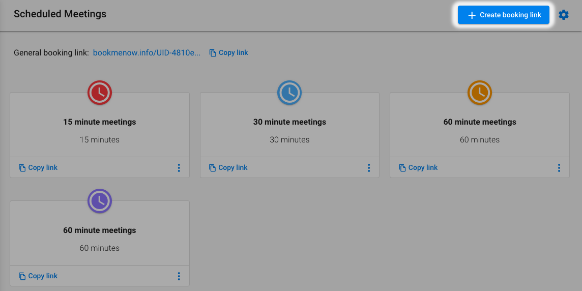 Create Booking Link CTA